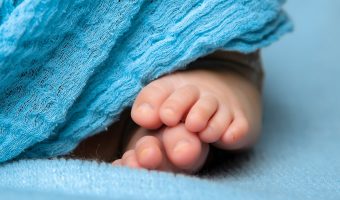 baby feet in close up view