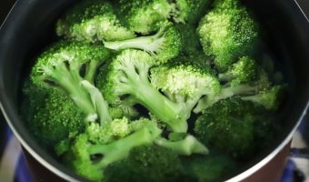 bowl of sliced broccoli