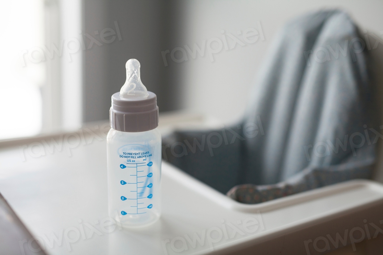 Free empty baby feeding bottle